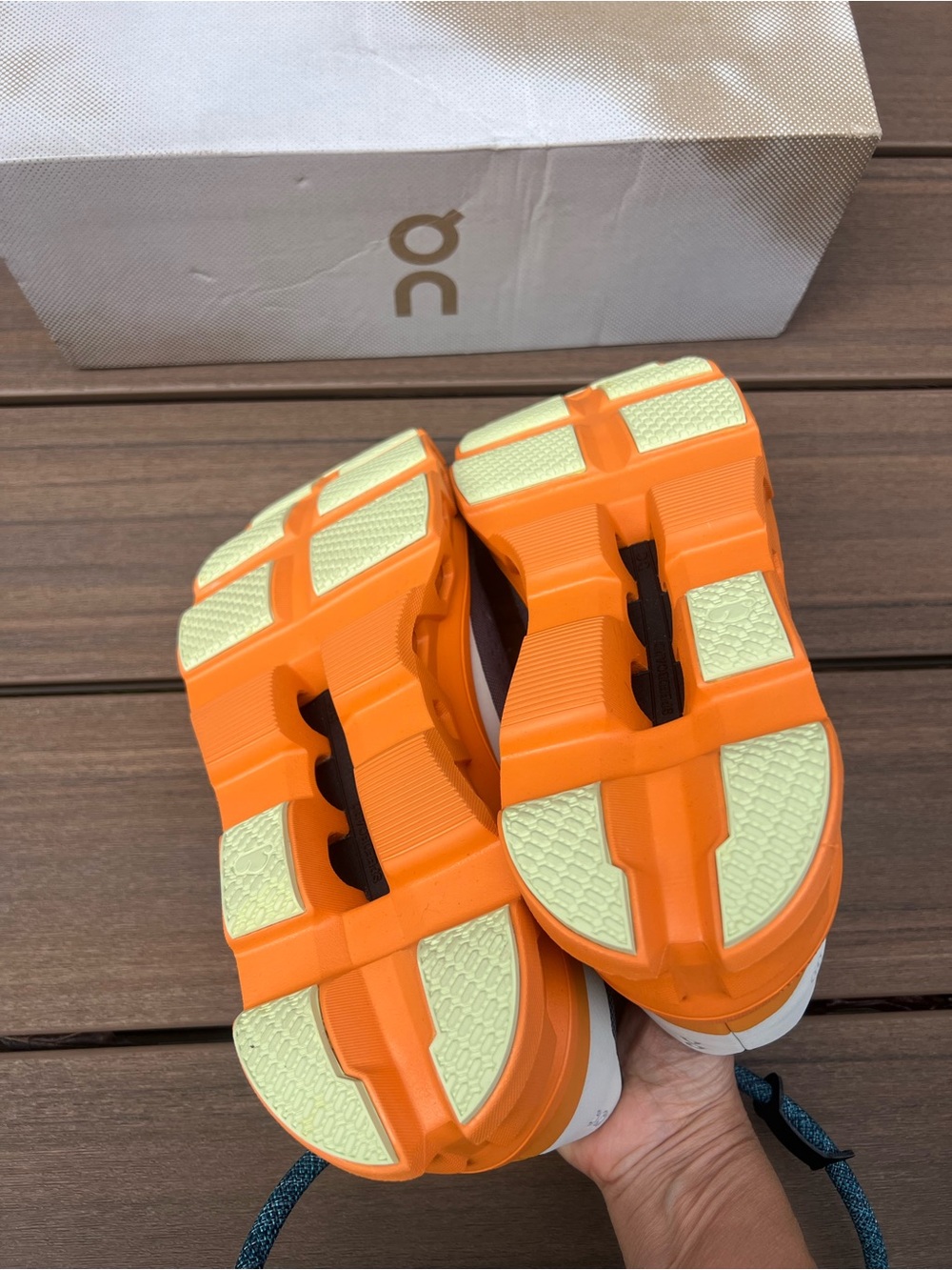 New Mens On Cloudstratus Running Shoes - Gray & Orange Sz 10 - Picture 4 of 4